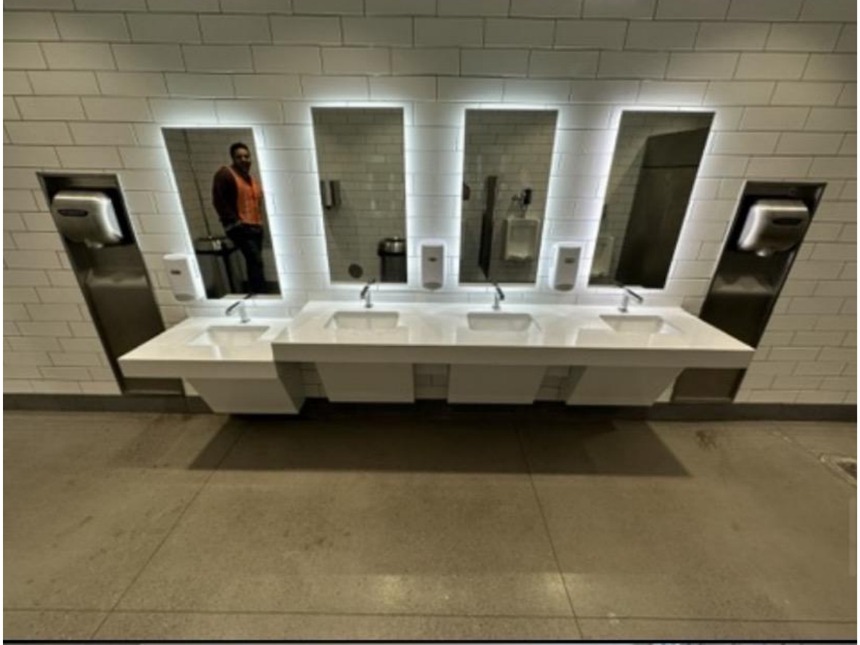 Commercial restroom renovation